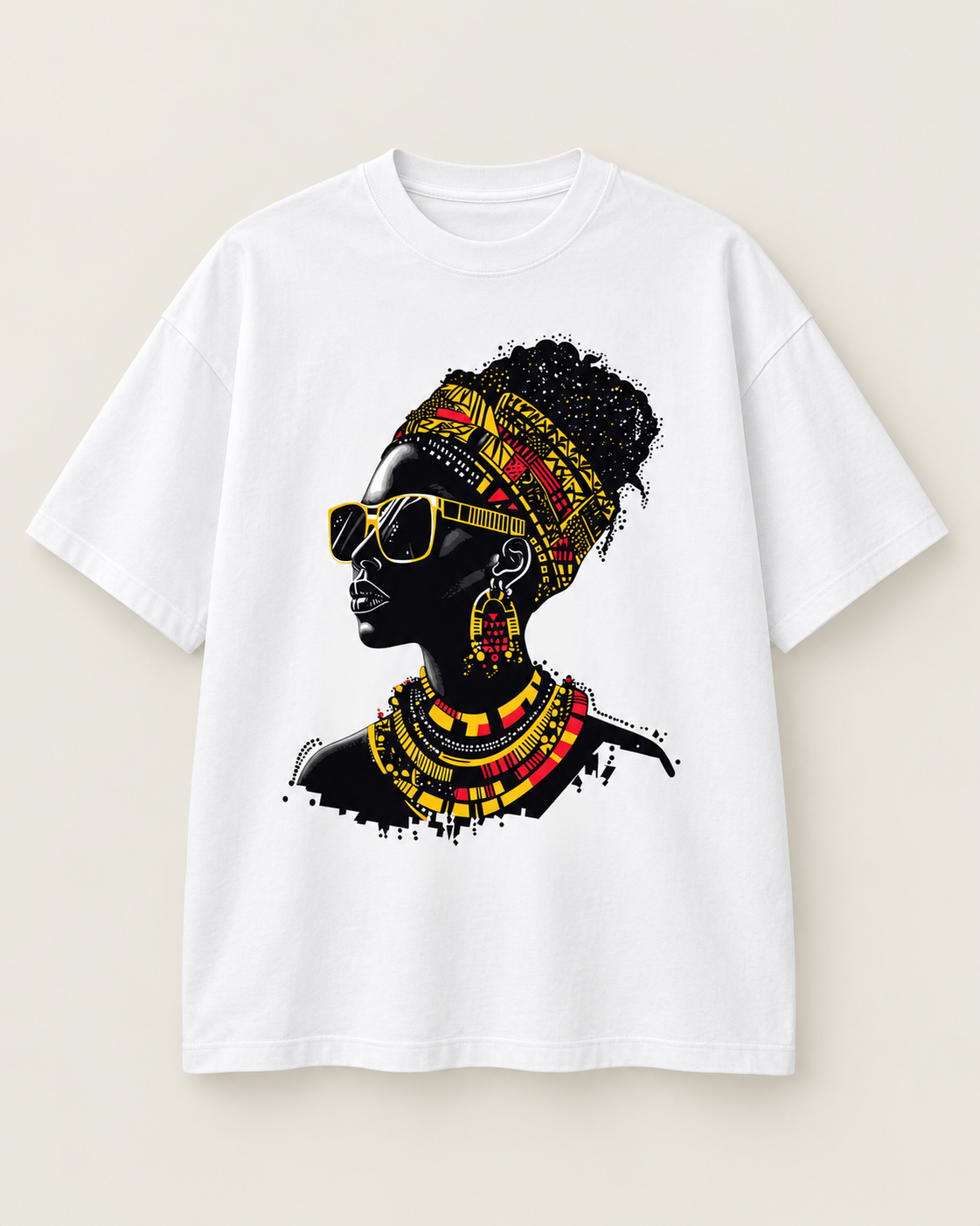 Ankara Static in White — front view
