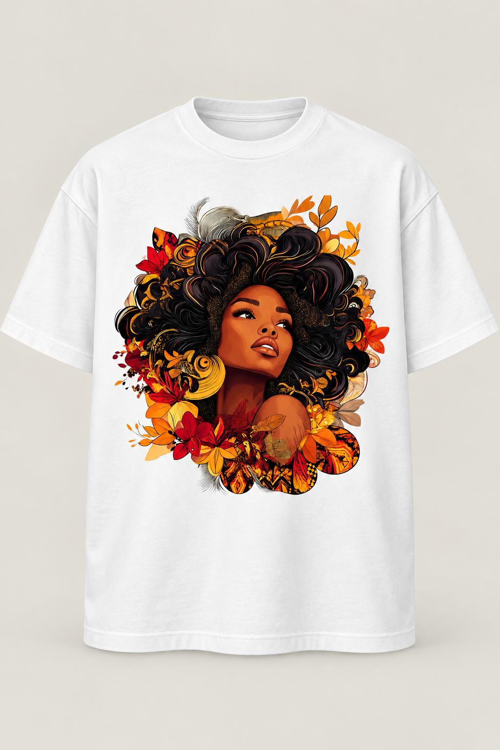 Ember Leaf Queen in White — heavy front
