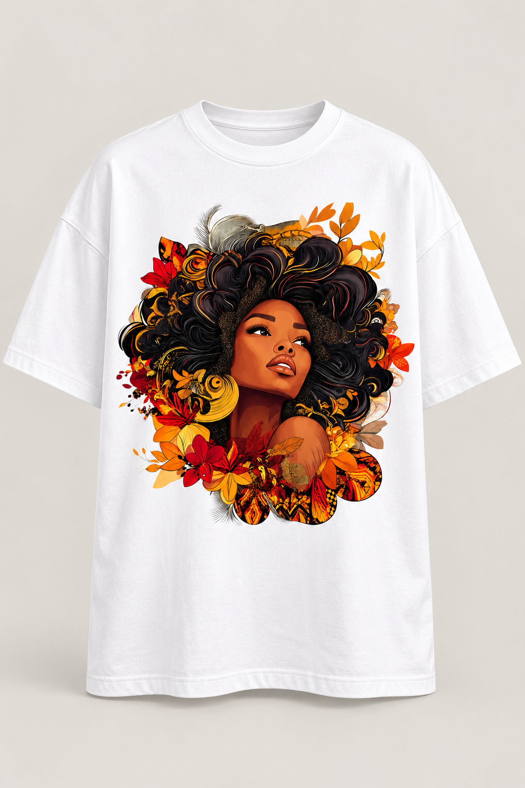 Ember Leaf Queen in White — oversized front