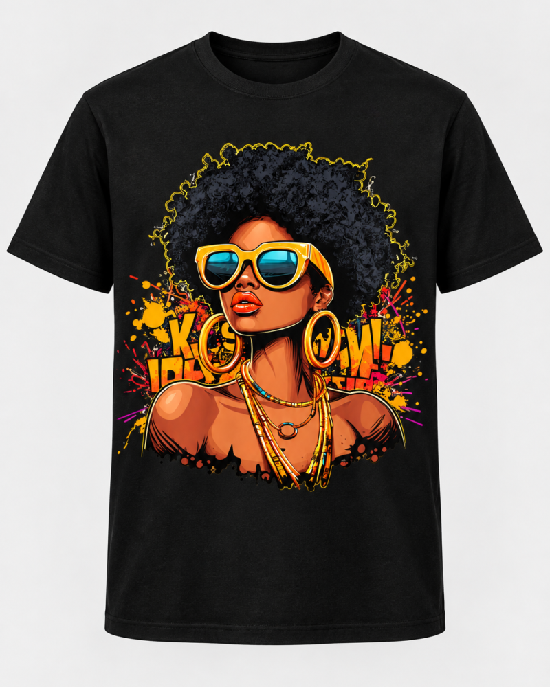 Loud & Golden in Black — oversized front