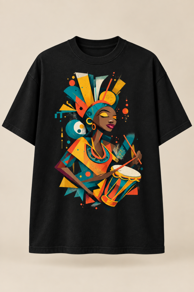 Gold Crest Drummer graphic tee