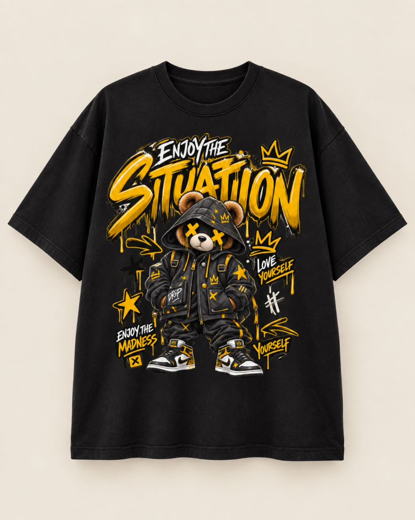 Enjoy the Situation, oversized front Enjoy the Situation, oversized front