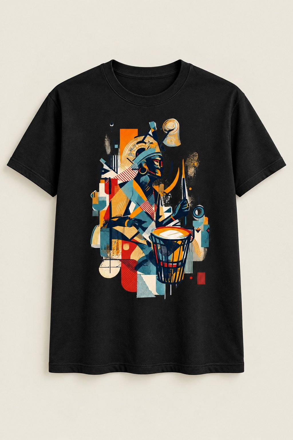 Bata Storm graphic tee in Black, fitted, front