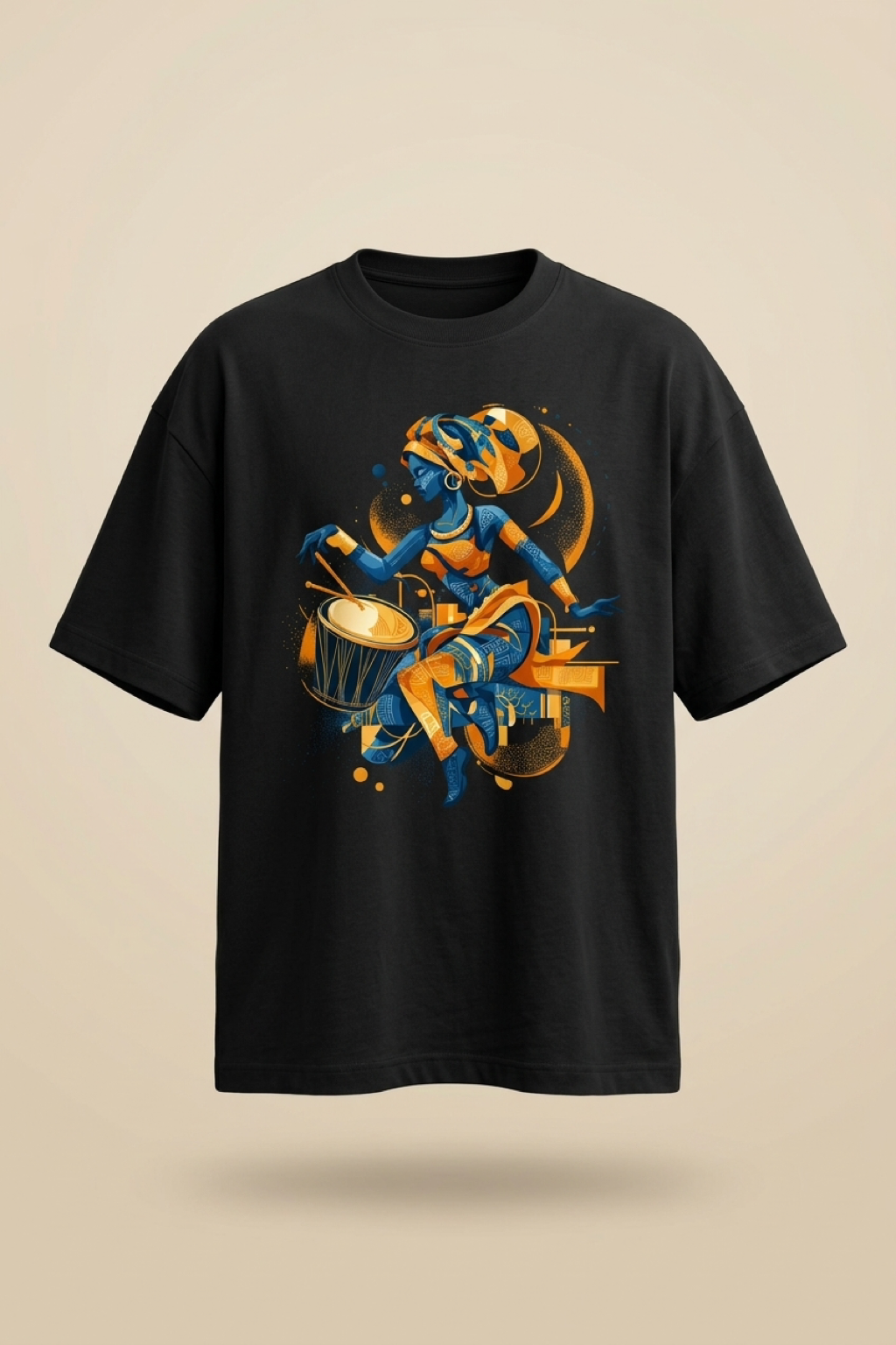 Blue Dancer in Black — oversized front