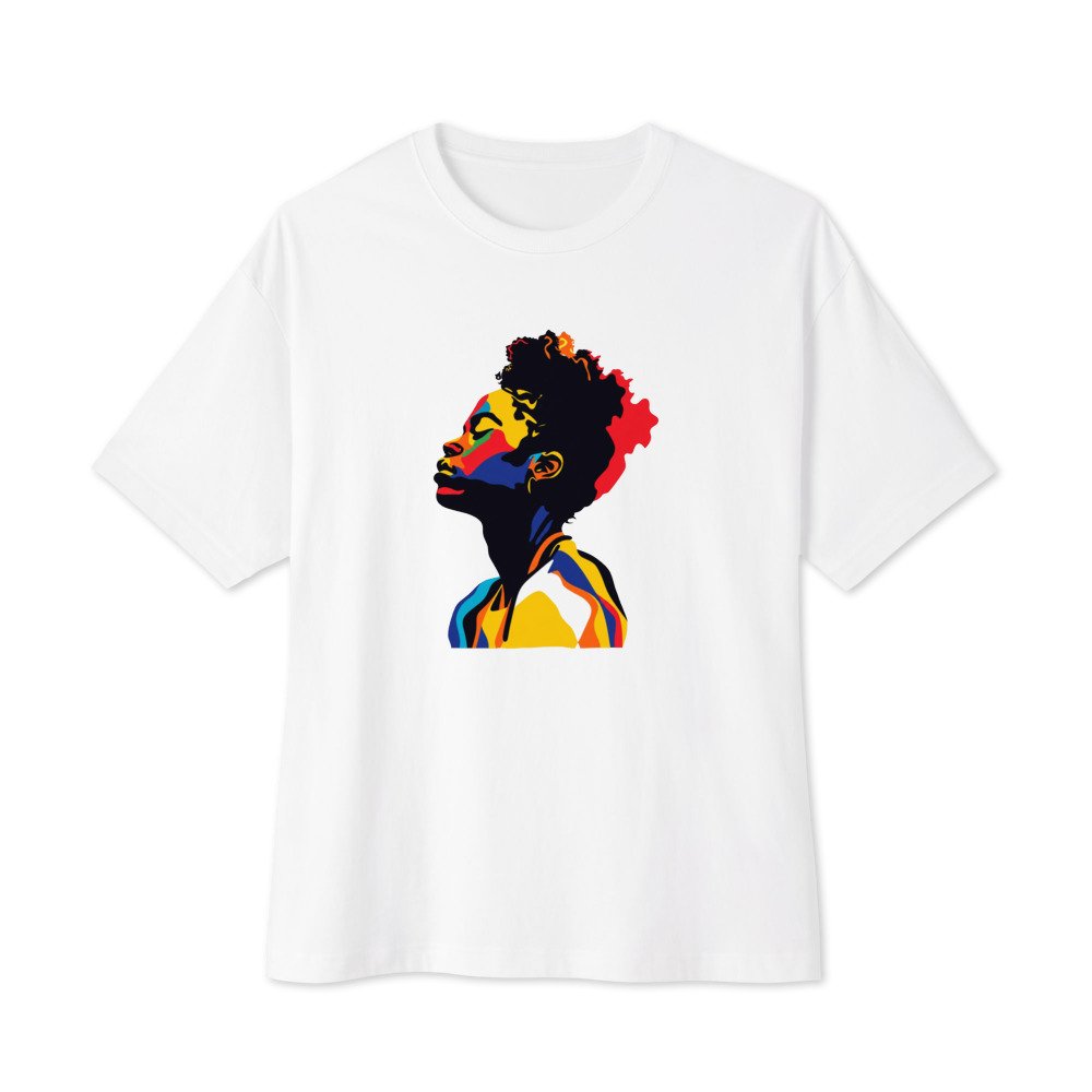 Golden Hour Profile graphic tee, Oversized T in White, flat lay