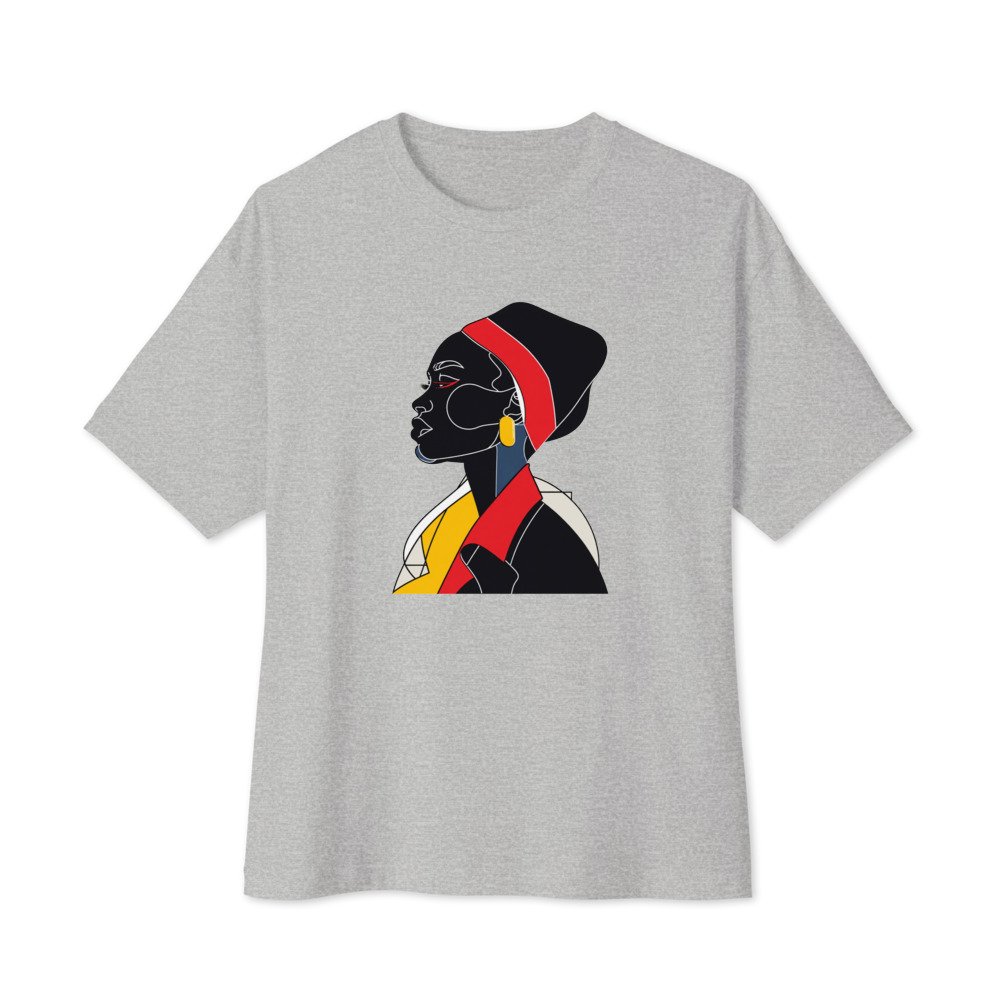 Red Band Noir graphic tee, Oversized T in Grey, flat lay