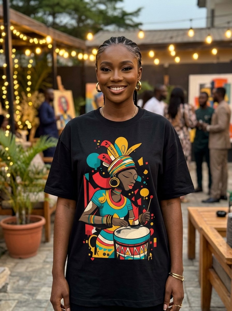 Rainbow Dundun — Shakara Drip Nigerian Streetwear Tee