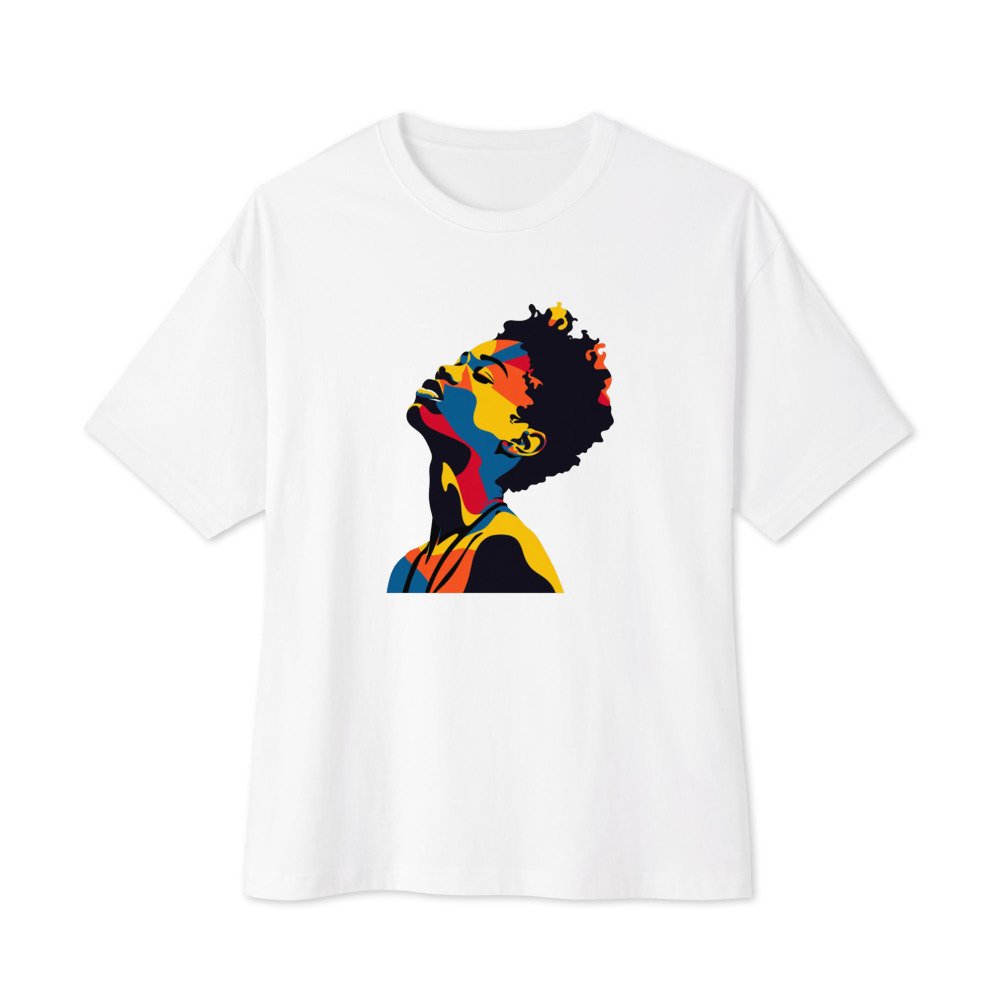 Uplift graphic tee, Oversized T in White, flat lay
